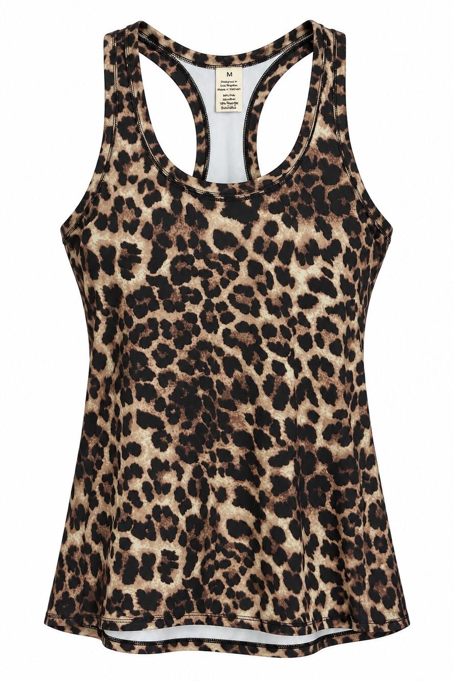 Rae Mode Leopard Print Racerback Tank Top – Size Medium NWOT